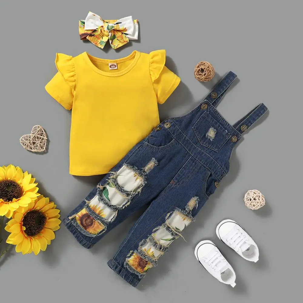 Baby Clothes 12M Toddler Summer Boutique Outfits Yellow Shorts Sleeve T-shirt Sunflower Suspender Jeans Baby Clothes Mikrdoo
Baby Clothes 12M Toddler Summer Boutique Outfits Yellow Shorts Sleeve T-shirt Sunflower Suspender Jeans Baby Clothes Mikrdoo