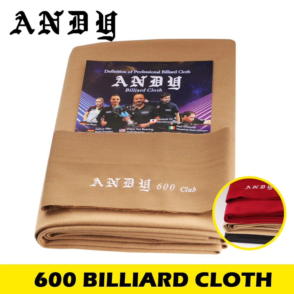 ANDY 600 High Quality Billiard Pool Table Cloth for 70% Wool 30% Nylon Professional Billiard Accessories Table Cloth Club use
ANDY 600 High Quality Billiard Pool Table Cloth for 70% Wool 30% Nylon Professional Billiard Accessories Table Cloth Club use