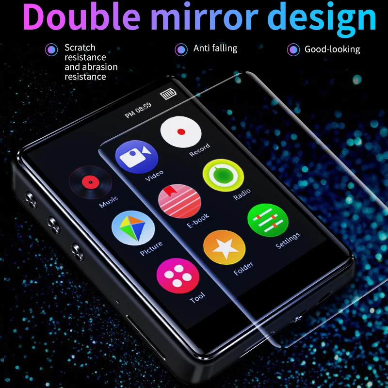 REDANT MP4 плеер Bluetooth со встроенным динамиком 2 4 дюймов полный сенсорный экран