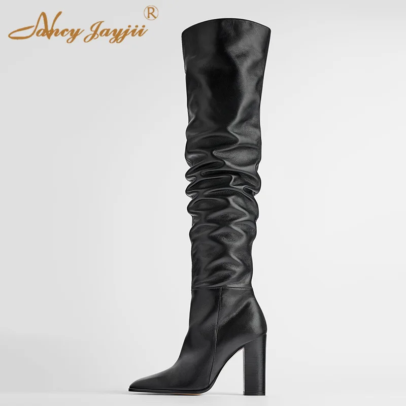 Women's Shoes Black Adult Boots Knee - High Thick with Solid Round Head Mature Set Wear Party Dress Winter Nancyjayjii 2019
Women's Shoes Black Adult Boots Knee - High Thick with Solid Round Head Mature Set Wear Party Dress Winter Nancyjayjii 2019