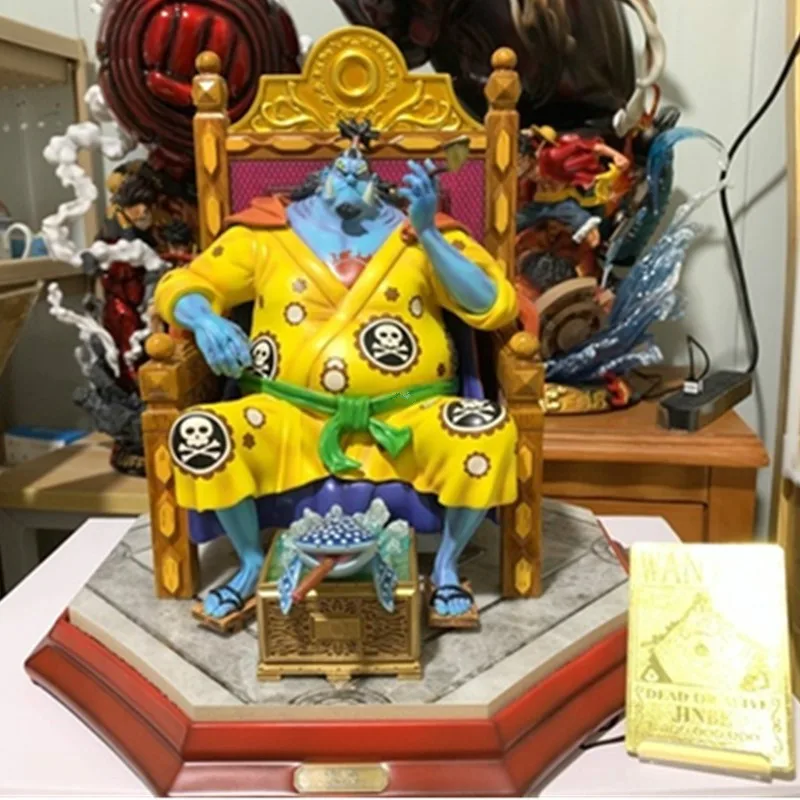 

13" One Piece Jinbe Statue The Straw Hat Pirates Bust Full-Length Portrait Sitting Posture GK Action Figure Toy BOX 32CM Q491