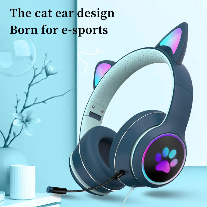 2021 Gift for Girlfriend Cute Cat Earphone with Microphone RGB Light 7.1 Auricle Dual Noise Reduction Earphone with Microphone
2021 Gift for Girlfriend Cute Cat Earphone with Microphone RGB Light 7.1 Auricle Dual Noise Reduction Earphone with Microphone
