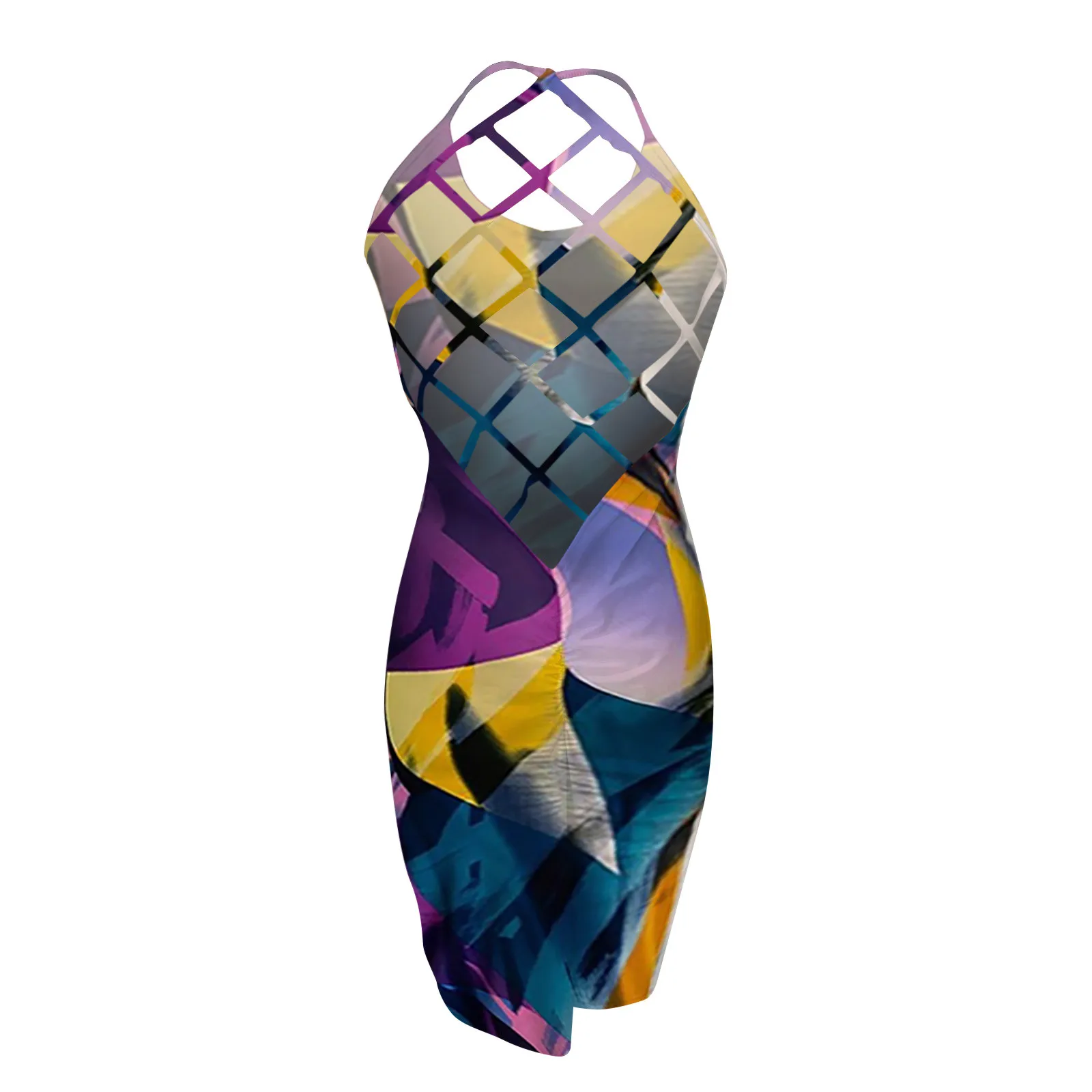 Summer Dress 2021 Women Fashion Print Color Halter Backless Fishnet Round Neck Dress Sexy Long Dress
Summer Dress 2021 Women Fashion Print Color Halter Backless Fishnet Round Neck Dress Sexy Long Dress