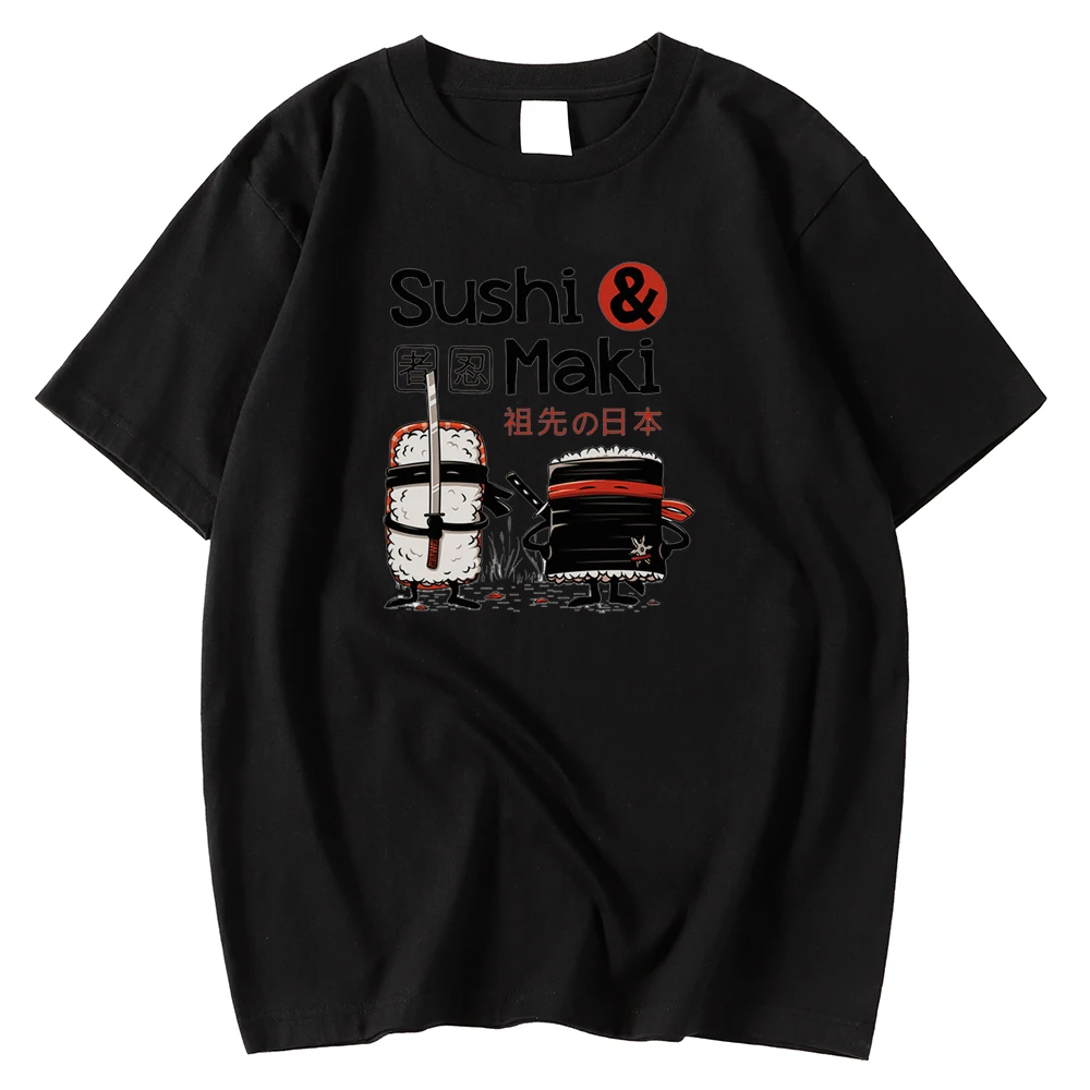 Comfortable Male T Shirt Cartoon Short Sleeve Tee Shirts Sushi Maki Ninja Kawaii Print Clothing Casual Oversized T Shirts Men
Comfortable Male T Shirt Cartoon Short Sleeve Tee Shirts Sushi Maki Ninja Kawaii Print Clothing Casual Oversized T Shirts Men