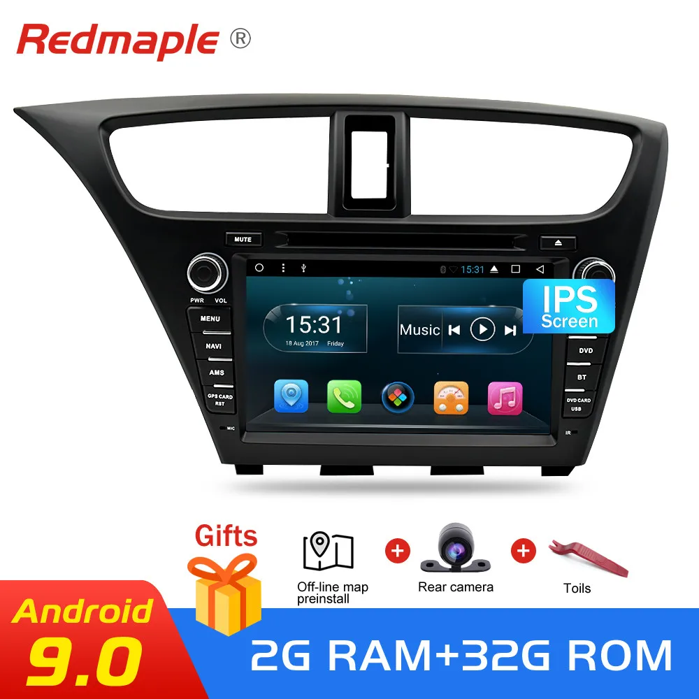 Восьмиядерный Android 9 0 автомобильный Радио DVD GPS навигация мультимедийный плеер