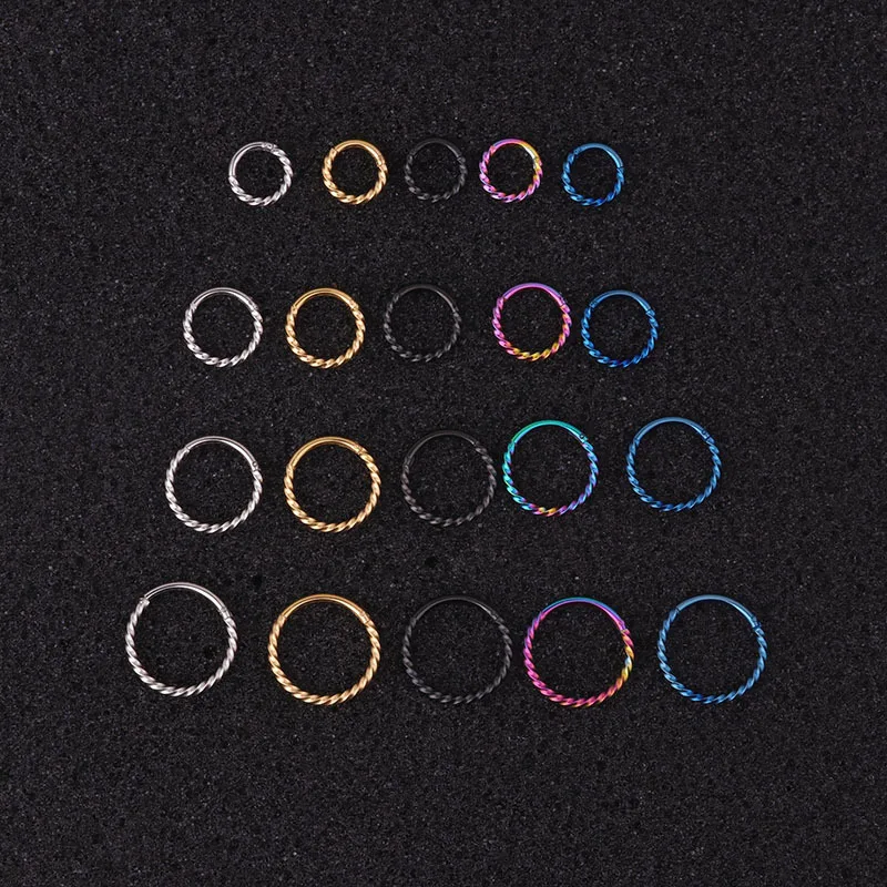 1 шт. Навесное сегментное кольцо из нержавеющей стали от 6 мм до 12 16 г кликер
