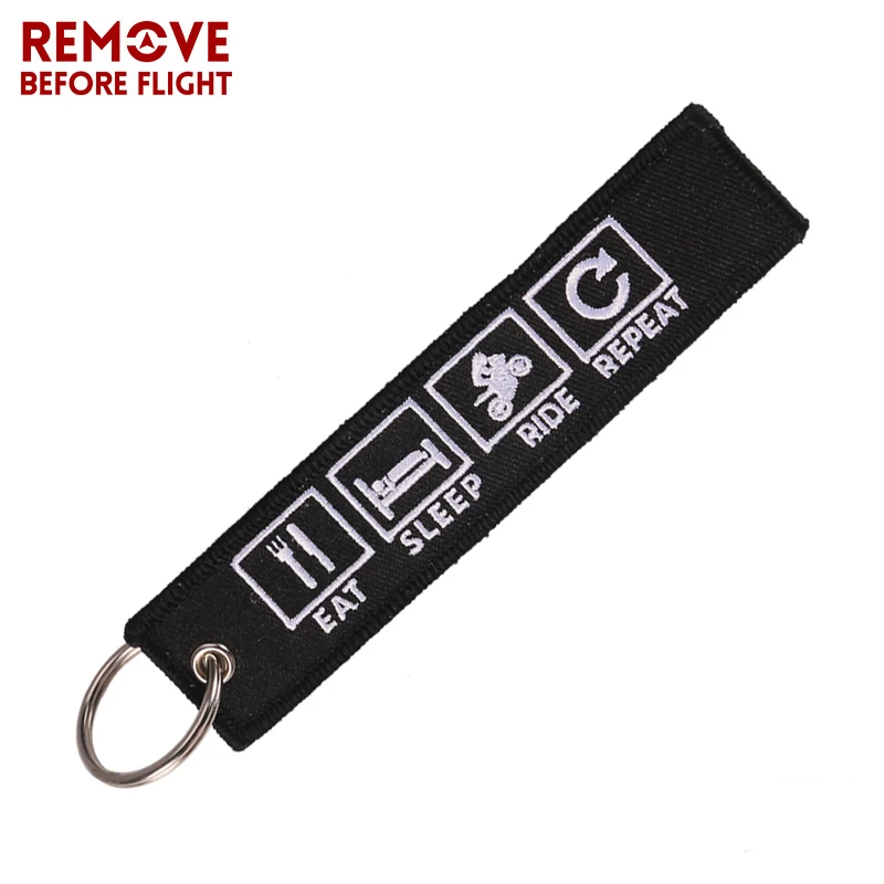 Remove Before Flight Novelty Embroidery Key Chain Bijoux Keychain for Motorcycles n Cars Eat Sleep Rid Repeat Porte Clef Key Tag
Remove Before Flight Novelty Embroidery Key Chain Bijoux Keychain for Motorcycles n Cars Eat Sleep Rid Repeat Porte Clef Key Tag