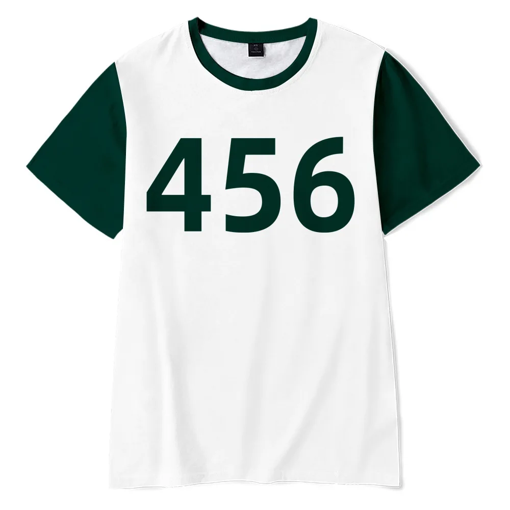 Funny Squid Game TV Series Cosplay Shirt Number 456 218 067 001 Short Sleeve T Shirt White Green Costume Tshirt Cosplay G
Funny Squid Game TV Series Cosplay Shirt Number 456 218 067 001 Short Sleeve T Shirt White Green Costume Tshirt Cosplay G
