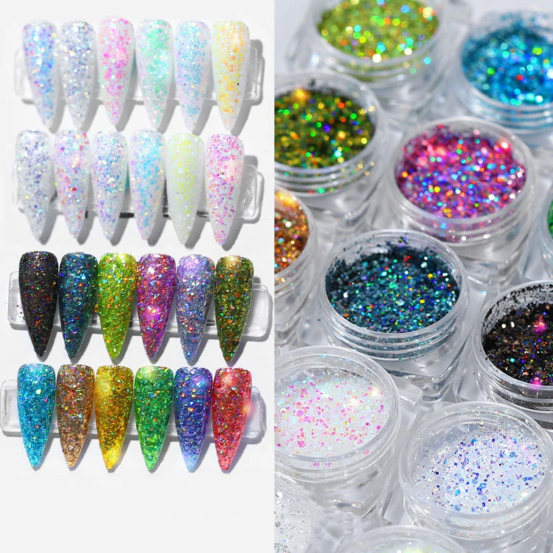 12-Color 3D Nail Acrylic Powder Ultra-thin Shining Colorful Glitter Dipping Powder For DIY Nail Art Decorations Nail Designs
12-Color 3D Nail Acrylic Powder Ultra-thin Shining Colorful Glitter Dipping Powder For DIY Nail Art Decorations Nail Designs