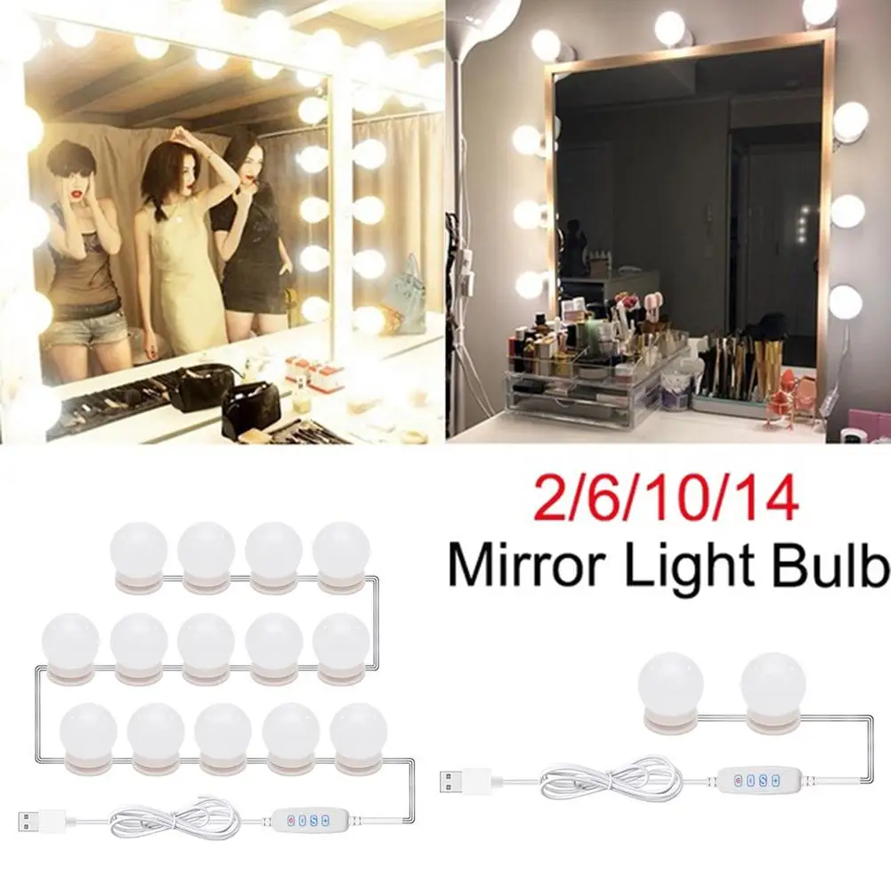 2/6/10/14pcs LED Makeup Mirror Light Bulb Dimmable Hollywood Vanity Lights 
2/6/10/14pcs LED Makeup Mirror Light Bulb Dimmable Hollywood Vanity Lights