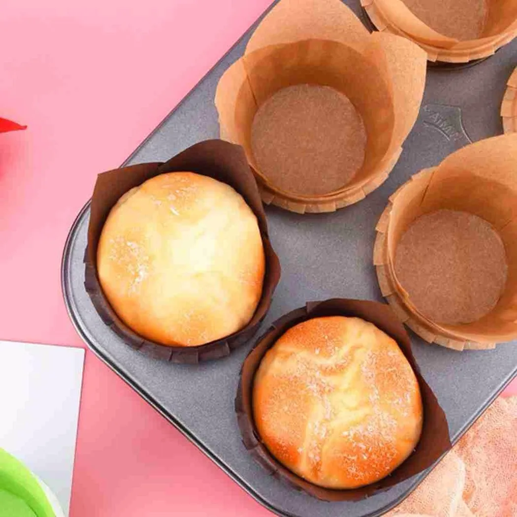 50Pcs Tulip Paper Cupcake Oil-proof Cake Wrapper Muffin Cupcake Liner Paper Holder Baking Paper Cake Cups Bakeware Pastry Tools
50Pcs Tulip Paper Cupcake Oil-proof Cake Wrapper Muffin Cupcake Liner Paper Holder Baking Paper Cake Cups Bakeware Pastry Tools
