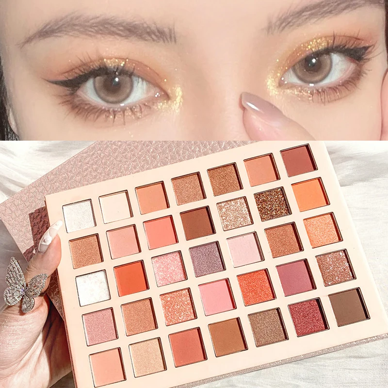 35 Color Eyeshadow Palette Matte Glitter Waterproof Long Lasting Diamond Nude Pigment Powder Eyeshadow Makeup Pallete Beauty
35 Color Eyeshadow Palette Matte Glitter Waterproof Long Lasting Diamond Nude Pigment Powder Eyeshadow Makeup Pallete Beauty