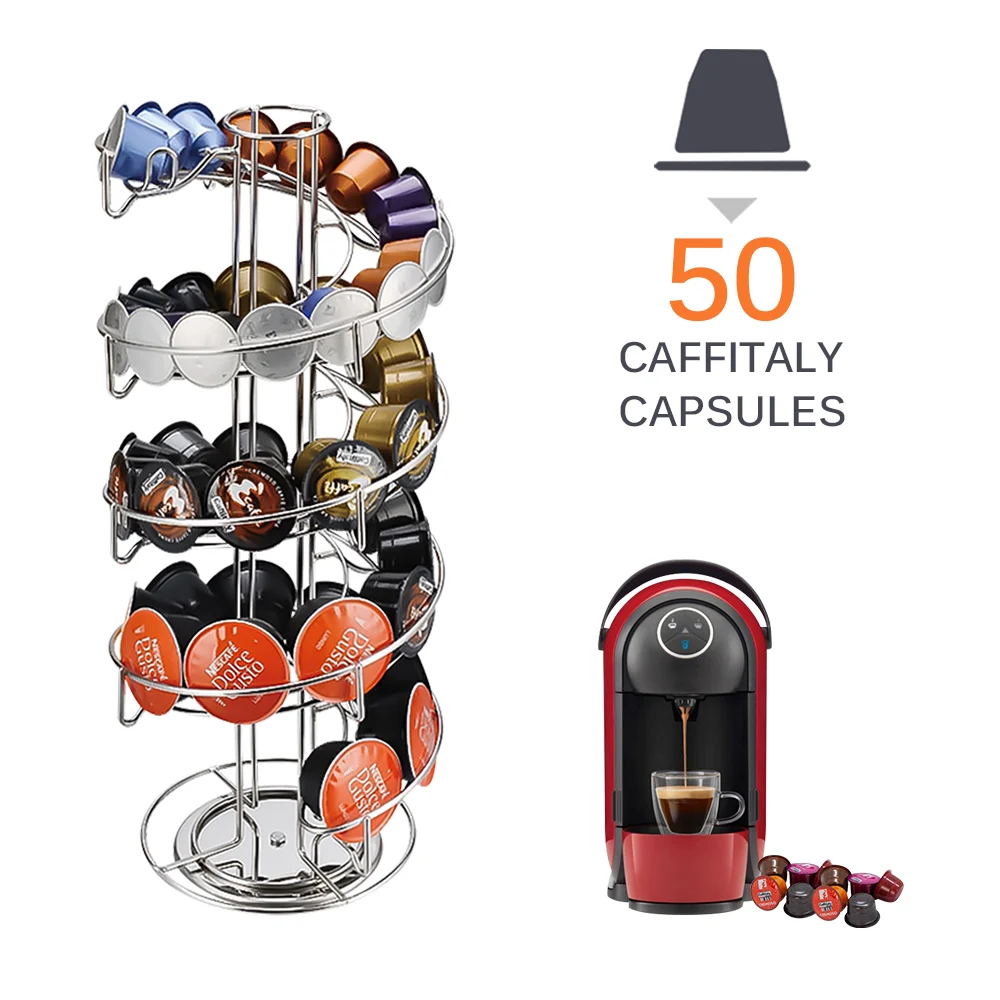 24 Cups Coffee Pods Holder Rotating Rack Coffee Capsule Stand For Dolce Gusto Capsules Storage Shelve Organization Holder
24 Cups Coffee Pods Holder Rotating Rack Coffee Capsule Stand For Dolce Gusto Capsules Storage Shelve Organization Holder