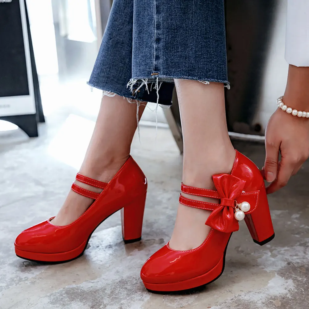 SaraIris Sweet Lolirta Mary Jane Women Pumps Solid Peral butterfly-knot Platform Elegant Big Size 48 High Heels
SaraIris Sweet Lolirta Mary Jane Women Pumps Solid Peral butterfly-knot Platform Elegant Big Size 48 High Heels