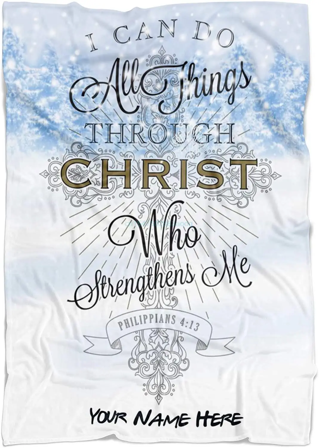 Personalized Name Faith Blanket, I can do All Things Through Christ who Strengthens me Blanket, Throw Blanket Christian
Personalized Name Faith Blanket, I can do All Things Through Christ who Strengthens me Blanket, Throw Blanket Christian