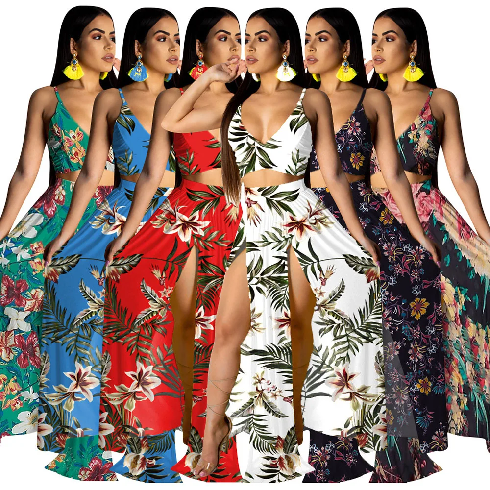 Women'S Two-Piece Sexy Printed Fabric Chiffon + Healthy Cloth Big Swing Skirt Slim Straight Wide Leg Pants Tube Top Strap Top
Women'S Two-Piece Sexy Printed Fabric Chiffon + Healthy Cloth Big Swing Skirt Slim Straight Wide Leg Pants Tube Top Strap Top