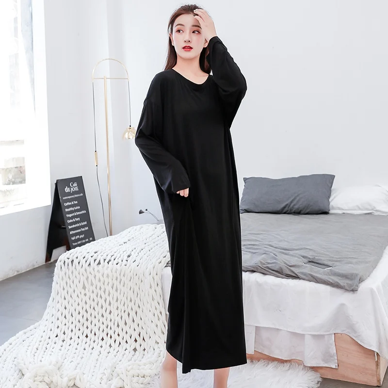 Women Long Sleeved Night Dress Pregnant Round Collar Loose Modal Nightdress Large Size Long Night Dress
Women Long Sleeved Night Dress Pregnant Round Collar Loose Modal Nightdress Large Size Long Night Dress