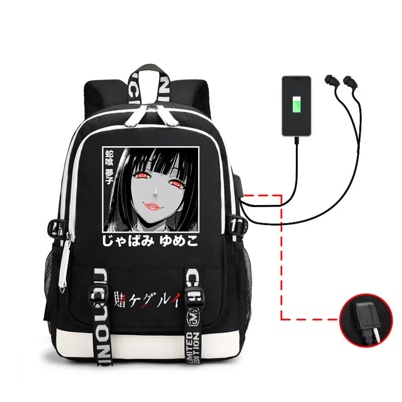 Jabami Yumeko Backpack Anime Kakegurui Print USB Charging Large Capacity Shoulderbags Schoolbags Travelbags Teenager Bag New
Jabami Yumeko Backpack Anime Kakegurui Print USB Charging Large Capacity Shoulderbags Schoolbags Travelbags Teenager Bag New