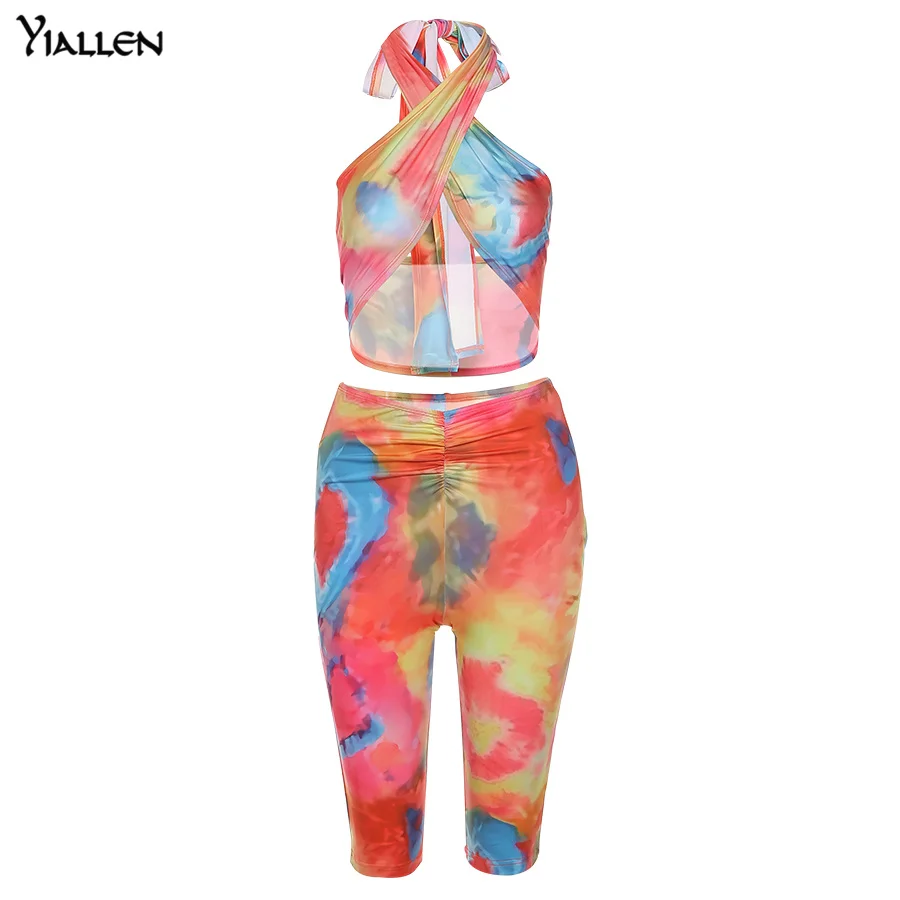 Yiallen 2021New Printed Halter Top + Slim Shorts Sets Sexy Midnight Club Two Piece Outfits Women Bandage Party Wear Matching Set
Yiallen 2021New Printed Halter Top + Slim Shorts Sets Sexy Midnight Club Two Piece Outfits Women Bandage Party Wear Matching Set