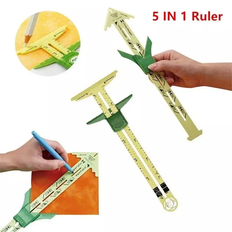 5-IN-1 Sliding Gauge Ruler on Patchwork with Measuring Sewing Tool Multifunctional Patchwork Tailor Ruler Tool Accessories
5-IN-1 Sliding Gauge Ruler on Patchwork with Measuring Sewing Tool Multifunctional Patchwork Tailor Ruler Tool Accessories