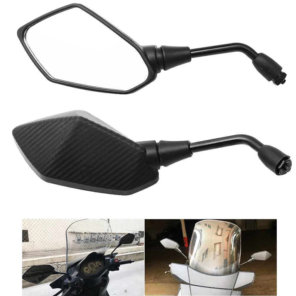 2Pcs/Pair Motorcycle Mirror Scooter E-Bike Rearview Mirrors Electrombile Back Side Convex Mirror 8mm 10mm Carbon Fiber
2Pcs/Pair Motorcycle Mirror Scooter E-Bike Rearview Mirrors Electrombile Back Side Convex Mirror 8mm 10mm Carbon Fiber