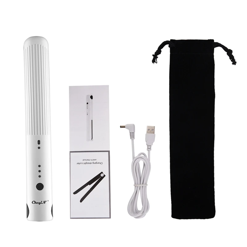 2 In 1 Wireless Ceramic Hair Curler Straightener USB Rechargeable Flat Iron Straightener Iron Hair Curling Styler Travel Use 
2 In 1 Wireless Ceramic Hair Curler Straightener USB Rechargeable Flat Iron Straightener Iron Hair Curling Styler Travel Use