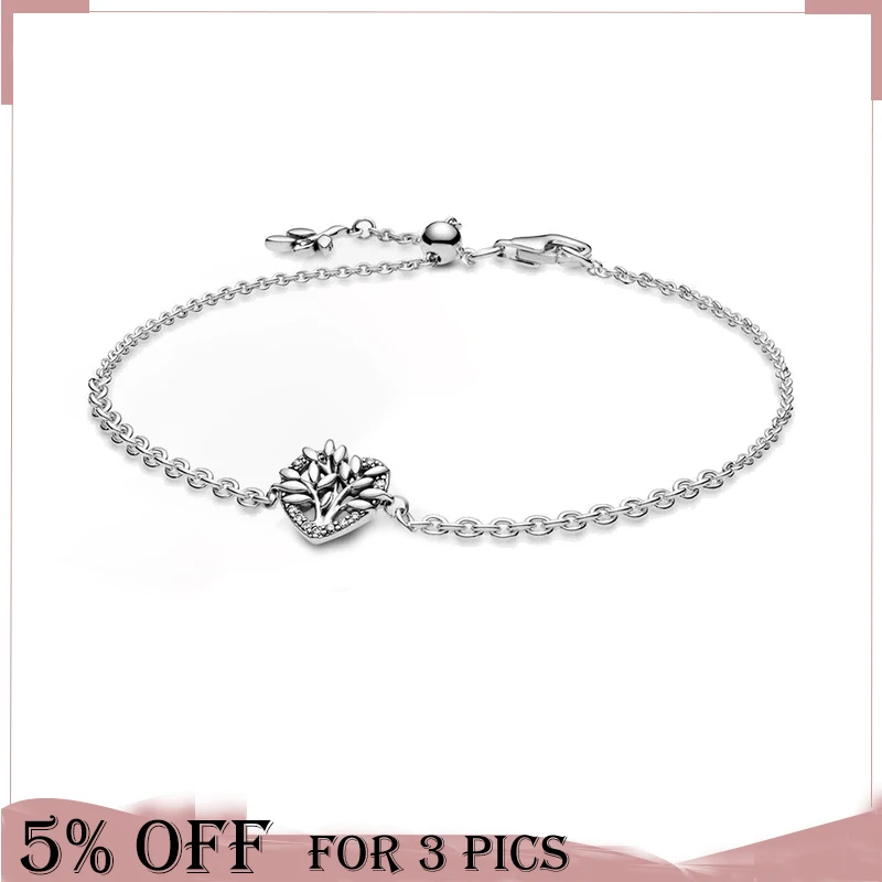 2021 Hot Sale 925 Sterling Silver Fine Bracelet Heart-shaped Tree Of Life Bracelets Women Valentine's Day Original Jewelry Gift
2021 Hot Sale 925 Sterling Silver Fine Bracelet Heart-shaped Tree Of Life Bracelets Women Valentine's Day Original Jewelry Gift