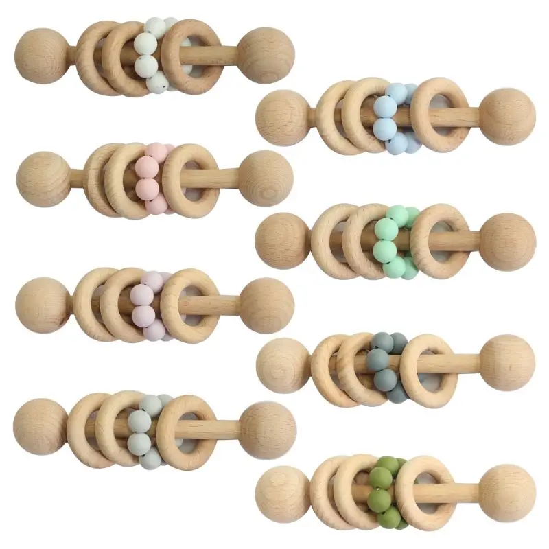 Baby Wooden Teether Rattles Teething Nursing Soother Beads Ring Toddler Molar J2HD
Baby Wooden Teether Rattles Teething Nursing Soother Beads Ring Toddler Molar J2HD