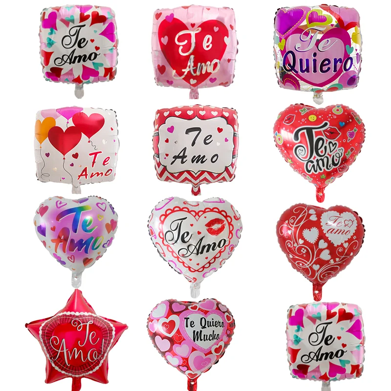 50pcs 18inch Spanish Te Amo I Love You Foil Helium Balloons Wedding Valentine's Day Engagement Balloon Air Globos Decoration
50pcs 18inch Spanish Te Amo I Love You Foil Helium Balloons Wedding Valentine's Day Engagement Balloon Air Globos Decoration