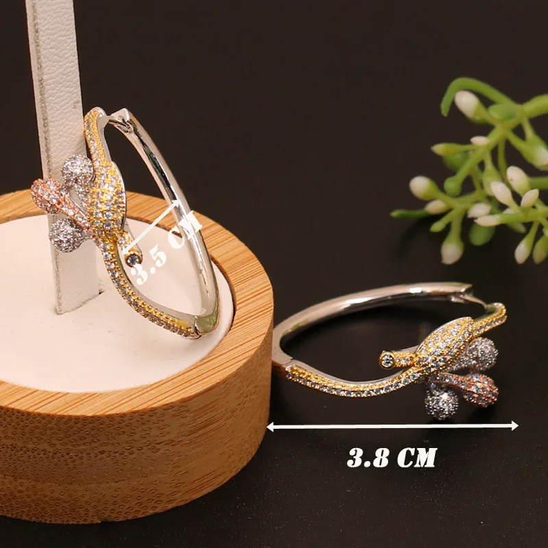 Vanifin Fashion Jewelry Classic Elegant Succulent Flower Hoop Earrings Micro Inlay Wedding Engagement Luxury Earring Best Gift
Vanifin Fashion Jewelry Classic Elegant Succulent Flower Hoop Earrings Micro Inlay Wedding Engagement Luxury Earring Best Gift