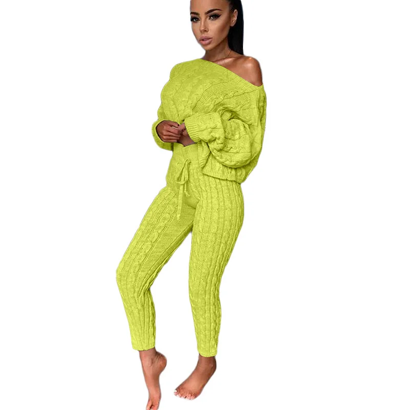 2021 Autumn Winter Round Neck Woolen Trousers Long Sleeve Sweater Two Piece Set Tracksuit Ethika Women Clothing Pants Leggings
2021 Autumn Winter Round Neck Woolen Trousers Long Sleeve Sweater Two Piece Set Tracksuit Ethika Women Clothing Pants Leggings