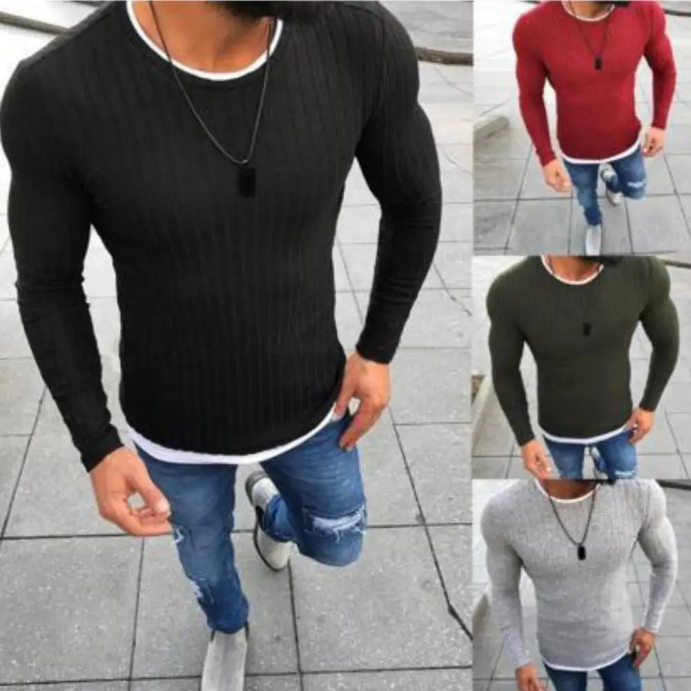 Fashion Men Round Neck Long Sleeve Patchwork Slim Knitted Sweater Pullover Top Round neck slim and fit style perfect gifts
Fashion Men Round Neck Long Sleeve Patchwork Slim Knitted Sweater Pullover Top Round neck slim and fit style perfect gifts