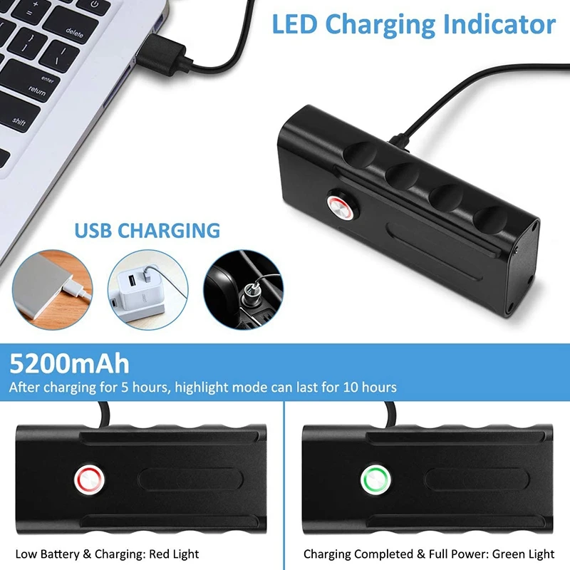 Bike Light,Headlight-Taillight Combinations Dual Rechargeable Bright LED Bicycle Lights,for Cycling,Mountain Bike,Etc
Bike Light,Headlight-Taillight Combinations Dual Rechargeable Bright LED Bicycle Lights,for Cycling,Mountain Bike,Etc