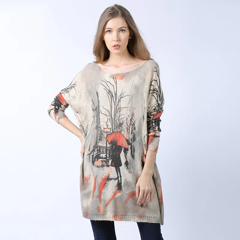 Ladies T-shirt Top Printed Abstract Painting Gray Fashion Street Loose Long Sleeve Tee Long Women New Clothes
Ladies T-shirt Top Printed Abstract Painting Gray Fashion Street Loose Long Sleeve Tee Long Women New Clothes