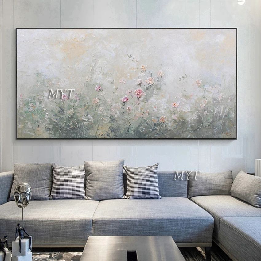 No Framed Hand Painted Gray Knife Abstract Design Flower Oil Painting On Canvas Texture Acrylic Floral Art Large Size For Livin
No Framed Hand Painted Gray Knife Abstract Design Flower Oil Painting On Canvas Texture Acrylic Floral Art Large Size For Livin