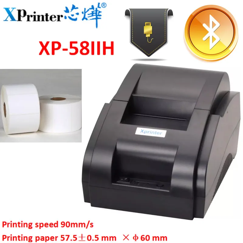 New Xprinter 58IIH mini ticket Bluetooth receipt thermal printer 58mm for kitchen take-out printers restaurant supermarket
New Xprinter 58IIH mini ticket Bluetooth receipt thermal printer 58mm for kitchen take-out printers restaurant supermarket