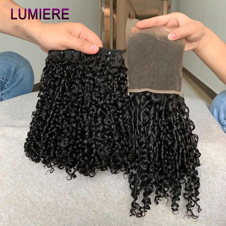 32 38 40 Long Inch Pixie Bouncy Curly Brazilian Human Hair Weave 3/4 Bundles With Closure Frontal Hair Extension Rmy Fumi Hair
32 38 40 Long Inch Pixie Bouncy Curly Brazilian Human Hair Weave 3/4 Bundles With Closure Frontal Hair Extension Rmy Fumi Hair
