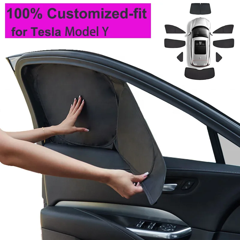 Car Sun Shade Cover 100% Custom-Fit Car Side Window Privacy Sun Shade for Tesla Model Y Car Shading Front Windshield Sunshade
Car Sun Shade Cover 100% Custom-Fit Car Side Window Privacy Sun Shade for Tesla Model Y Car Shading Front Windshield Sunshade