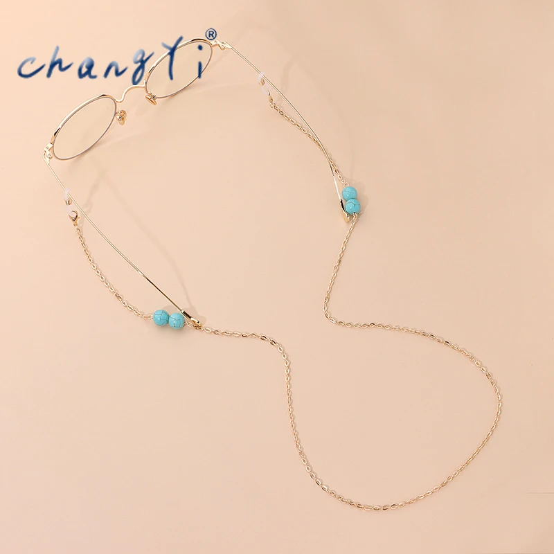 Changyi 2021 Trend Women Turquoise Metal Glasses Chain Mask Multifunction Chain Rope Lanyard Anti Slip Eyeglass Sunglasses Chain
Changyi 2021 Trend Women Turquoise Metal Glasses Chain Mask Multifunction Chain Rope Lanyard Anti Slip Eyeglass Sunglasses Chain