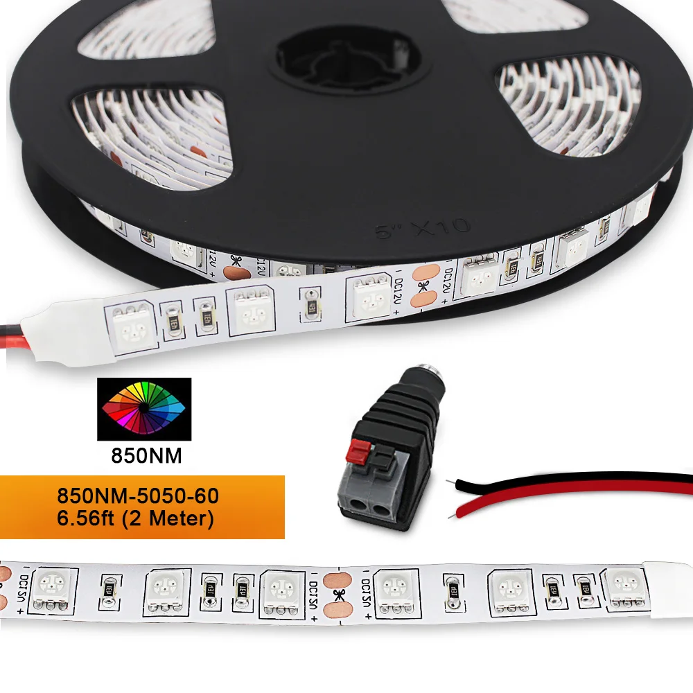 SMD3528 IR 850nm светодиодный светильник, полоса 12 В, однокристальный гибкий 120 светодиодный s 4,8 Вт/м 8mm-Wide, неводонепроницаемый для инфракрасного м...
SMD3528 IR 850nm светодиодный светильник, полоса 12 В, однокристальный гибкий 120 светодиодный s 4,8 Вт/м 8mm-Wide, неводонепроницаемый для инфракрасного м...