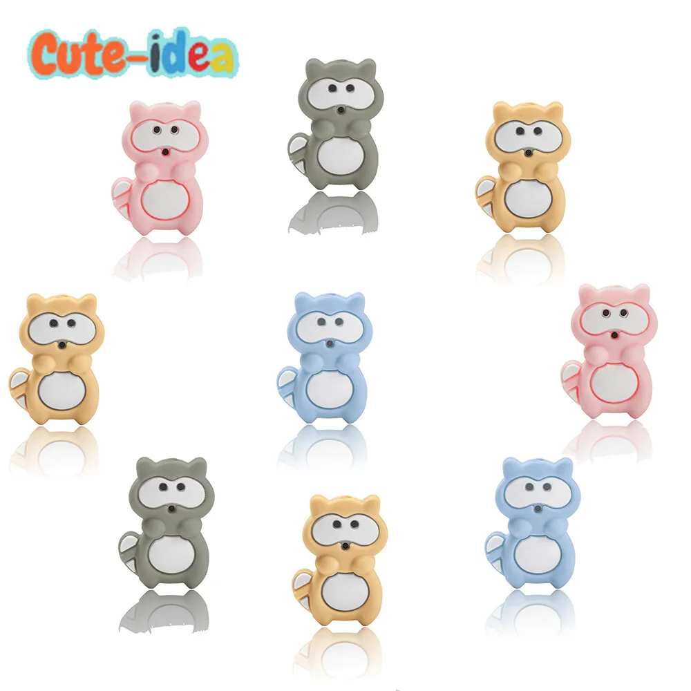 Cute-idea 10pcs Silicone Mini Raccoon Teether for teeth Nursing Pacifier Accessories Food Grade For Baby Toys DIY Bracelet
Cute-idea 10pcs Silicone Mini Raccoon Teether for teeth Nursing Pacifier Accessories Food Grade For Baby Toys DIY Bracelet