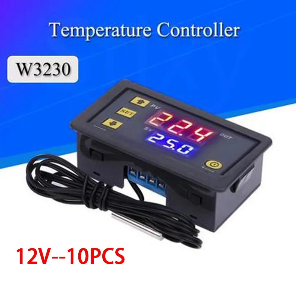 10pcs W3230 Digital Mini Temperature Controller 12V 24V 110V-220V Thermostat Regulator Heating Cooling Control Thermoregulator
10pcs W3230 Digital Mini Temperature Controller 12V 24V 110V-220V Thermostat Regulator Heating Cooling Control Thermoregulator