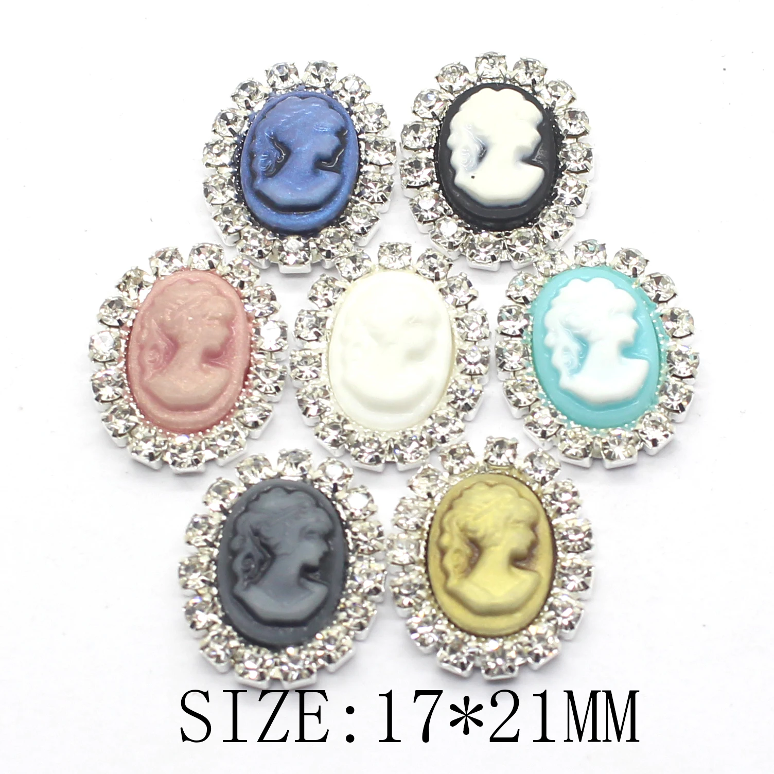 YWXINXI direct sales 10pcs/lot17*21MM metal Oval rhinestone Multicolor Beauty Head button sewing jewelry accessories DIY wedding
YWXINXI direct sales 10pcs/lot17*21MM metal Oval rhinestone Multicolor Beauty Head button sewing jewelry accessories DIY wedding