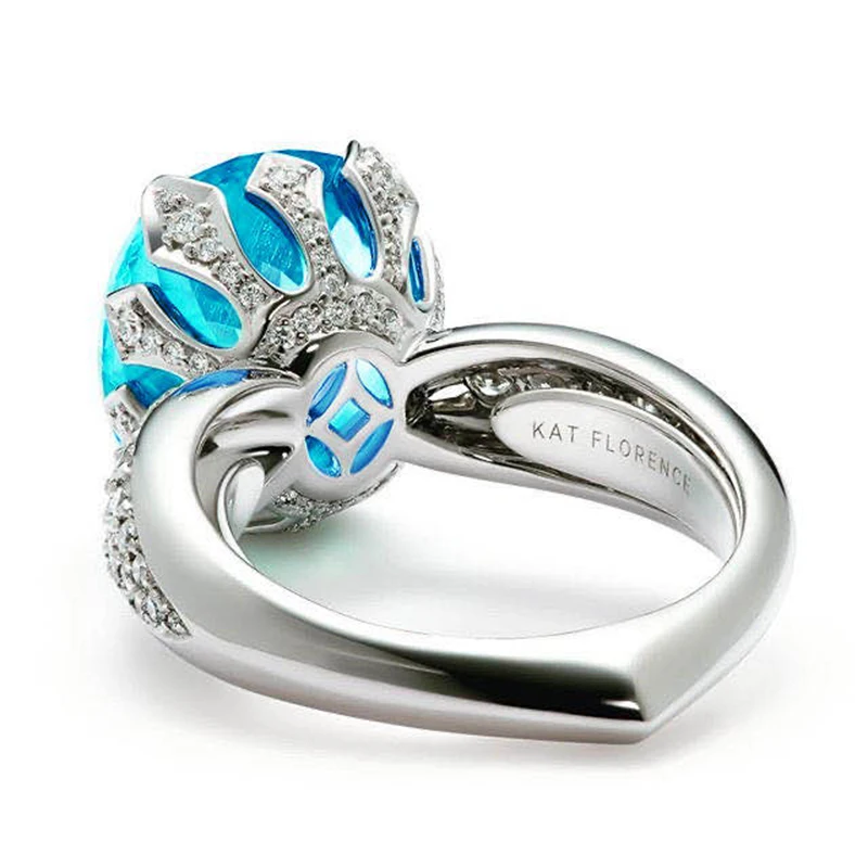 New Blue Ocean Rhinestone Rings For Women Silver Color Heart-shaped Engagement Bridal Jewelry Large Oval Zircon Luxe Ring 40M805
New Blue Ocean Rhinestone Rings For Women Silver Color Heart-shaped Engagement Bridal Jewelry Large Oval Zircon Luxe Ring 40M805