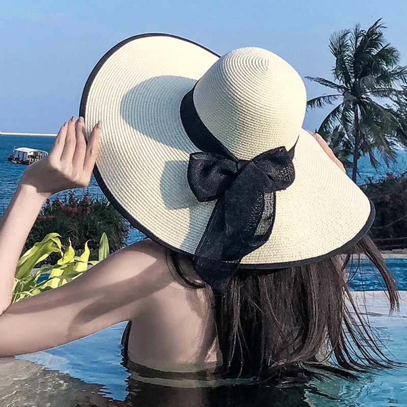 Fashion Fisherman's Hat Ladies Summer Sun Hat Sunscreen Seaside Wild Beach Hat Outing Foldable Sun Hat Big-edge Straw
Fashion Fisherman's Hat Ladies Summer Sun Hat Sunscreen Seaside Wild Beach Hat Outing Foldable Sun Hat Big-edge Straw
