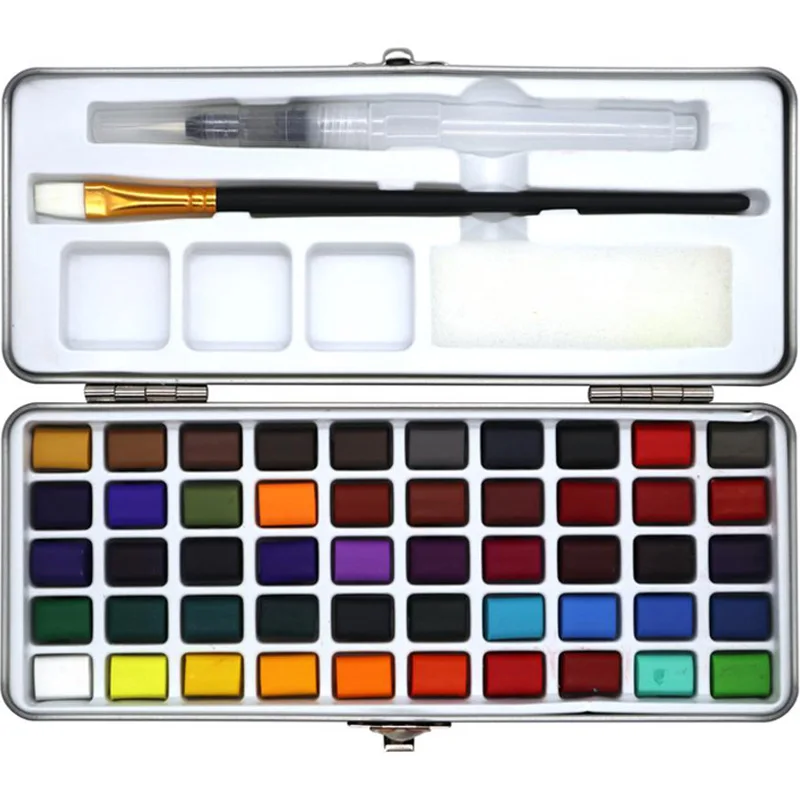 Seamiart 50 Watercolor Pigment Art Supply For students Hot-Selling Solid Watercolor Pigment Suit Portable Sketching Watercolor
Seamiart 50 Watercolor Pigment Art Supply For students Hot-Selling Solid Watercolor Pigment Suit Portable Sketching Watercolor