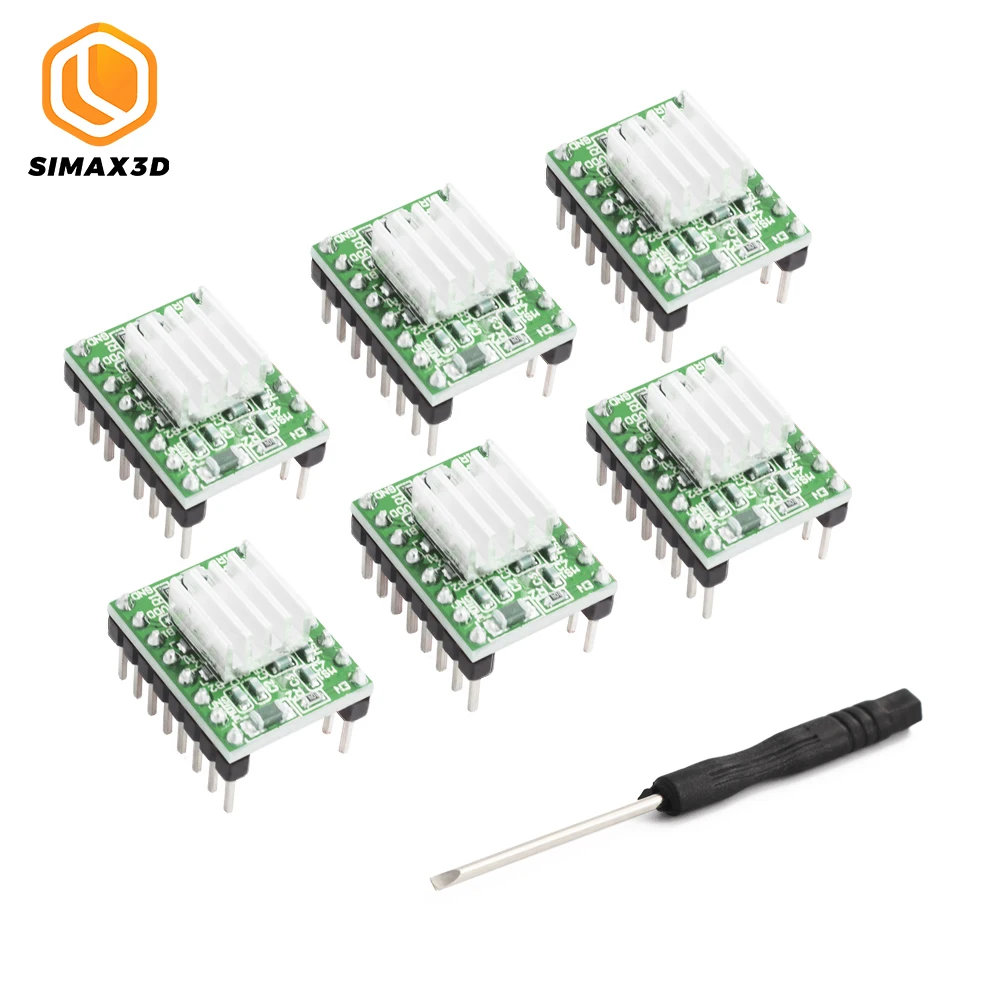 SIMAX3D Green A4988 Stepper Motor Driver Reprap Stepper Driver Module Radiator with Sticker for 3D Printer Parts
SIMAX3D Green A4988 Stepper Motor Driver Reprap Stepper Driver Module Radiator with Sticker for 3D Printer Parts