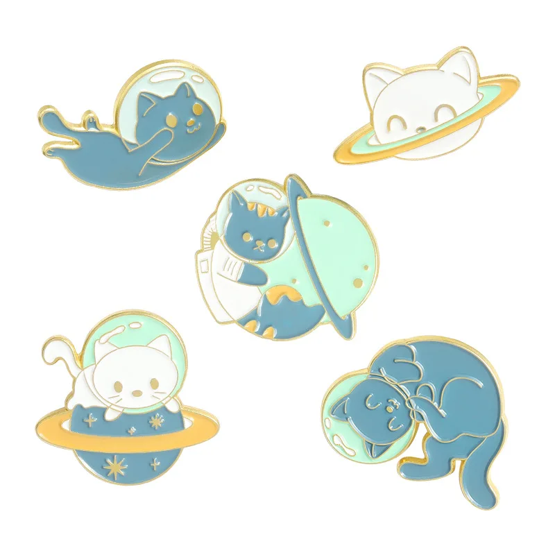 Cute Cat Astronaut Enamel Pins 5pcs/set Custom Explore Space Universe Planet Brooches Shirt Lapel Badge Animal Jewelry Wholesale
Cute Cat Astronaut Enamel Pins 5pcs/set Custom Explore Space Universe Planet Brooches Shirt Lapel Badge Animal Jewelry Wholesale