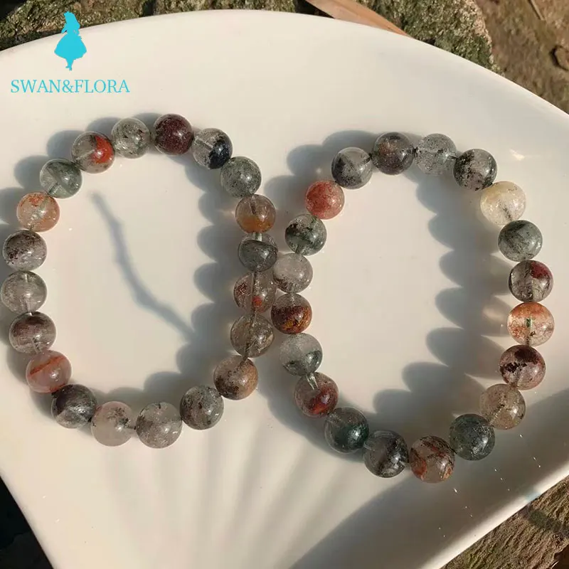 10.5MM Natural Stone Ghost quartz Bracelet Genuine Round Beads Crystal Woman Man Gemstone Jewelry Bracelets on hand
10.5MM Natural Stone Ghost quartz Bracelet Genuine Round Beads Crystal Woman Man Gemstone Jewelry Bracelets on hand