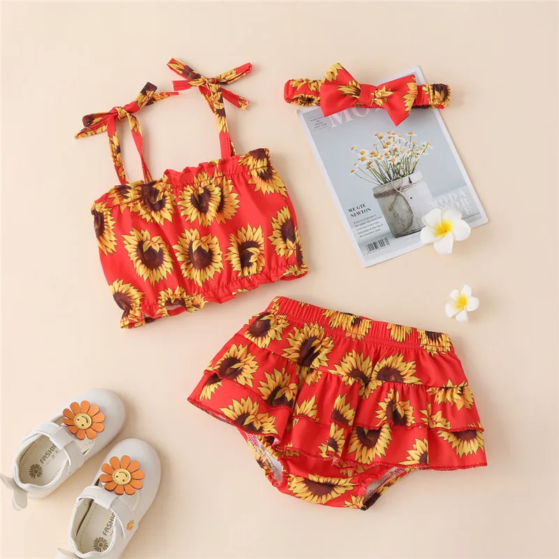 Toddler Girls Clothes Printed Pattern Suspender Tops Shorts Newborn Baby Clothing Set
Toddler Girls Clothes Printed Pattern Suspender Tops Shorts Newborn Baby Clothing Set